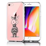 Verco Phone Case for iPhone 6s Plus, Shockproof Bumper for Apple iPhone 6 Plus Cover Silicone, 5.5 inch Back Case clear with motive, zebra