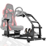 Dardoo Racing Simulator Cockpit Adjustable Fit for Logitech G27 G29 G920 G923, for Thrustmaster T300, for Fanatec Driving Steering Wheel Stand Gaming Frame, Not Included Wheel, Pedal and Seat