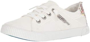 Blowfish Women's Fruit Sneaker, White Smoked oz Canvas, 10 M US