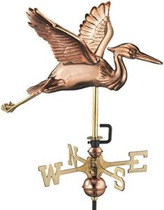 Good Directions 8805PR Blue Heron Cottage Weathervane, Polished Copper with Roof Mount