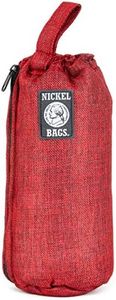 Nickel Bags 10 in Padded Drawstring Duffle Tube | Heavy Duty Duffle Bag with Protective Hemp Exterior for Glass Transportation (Red)