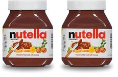 Nutella Hazelnut Chocolate Spread Jar for Pancakes, Party Food, Unique Recipe for a Smooth Texture and an Unmistakable Taste, Pack of 2 x 750g