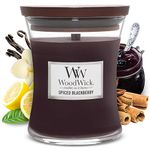 WoodWick Medium Hourglass Scented Candle with Pluswick Innovation, Spiced Blackberry