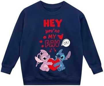 Disney Felpa Lilo & Stitch | Maglione Stitch per Ragazze | Abbigliamento Stitch per Ragazze | Blu 5-6 Anni