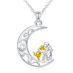 Eusense Dog Necklace for Women Dogs Girl Pendant 925 Sterling Silver Memorial Animal Jewellery Gift