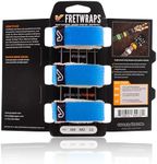 Gruv Gear FretWrap, Fret Wrap, String Dampener, Bass Mute, Guitar Fret Wrap, Acoustic Mute, GruvGear, Damper, Electric Guitar FretWrap, Resonance for Tapping & Recording - Pack of 3, Blue Large
