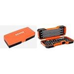 Socket Set 1/4" Drive 25 Piece SL25 by BAHCO & 59/S54BC Colour-Coded Bit Set, 54 Piece