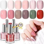 SAVILAND Nail Polish Set Fingernail: Quick Dry 12 Classic Trendy Colors Nail Polish Non Gel 0.34oz Bulk Regular Nail Polish Kit with Base Top Polish Coat Castor Oil Toe Nail Lacquer Gift Set Women