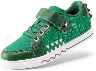 DREAM PAIRS Boys Girls Sneakers Kids Toddler Shoes Storybook Causal Walking Shoes Non-Slip with Hook and Loop,Size 7 Toddler,Green,SDFS2403K