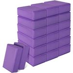 20 Pcs Yoga Blocks Bulk Eva Foam Exercise Brick Purple Non Slip Gymnastic Blocks Soft High Density Dance Blocks for Girls Women Toning Meditation Stretching Yoga Pilates Accessories