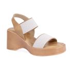 B BLUE BEAUTY Women Open_Toe Slingback Wedges- 5 UK