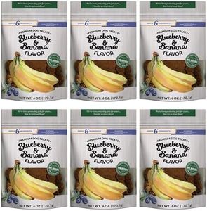 Dig Defence Premium Dog Treats - Blueberry & Banana Gourmet Healthy Dog Treats, All-Natural Ingredients Training Treats for Dogs, 6-Pack