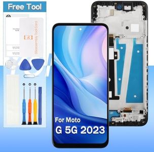 Screen Replacement for Motorola Moto G 5G 2023 XT2313 XT2313-6 XT2313-3 XT2313-4 6.5" LCD Display Touch Digitizer Assembly with Tools (Black with Frame)