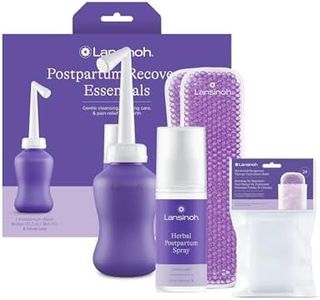 Lansinoh Postpartum Essentials Recovery Bundle for Baby Showers, Purple, 3 Piece Set