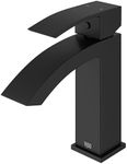 VIGO VG01015MB 7'' H Satro Matte Black Single-Handle Single Hole Vessel Deck-Mount WaterSense Waterfall Bathroom Sink Tap Faucet