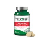 Vet's Best Healthy Coat Shed & Itch Relief Dog Supplements, 50 Chewable Tablets