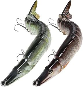 GOTOUR Fishing Lures for Freshwater or Saltwater, Easy to Use for Family Fishing Beginner and Pros, Most Lifelike Jointed Swimbait for Almost All Fishes，Slow Sinking Bass Pike Panfish Walleye Lures