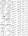 ONESING 20-70 PCS 20G Nose Rings for Women Nose Piercings Jewelry Gold Nose Rings Hoops L Shape Nose Rings Studs Screw 316L Surgical Stainless Steel Nose Rings for Men Women, Stainless Steel, cubic zirconia