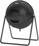 Multifunction Garden Tumbling Composter, Heavy-Duty Fast-Working Compost Bin with Easy-to-use Drain Plugs to Collect Liquid,Black