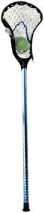 TEAMLAX Brine Mini Clutch Lacrosse Stick with Soft Mini Ball, Youth Lacrosse Stick with Aluminum Handle, Lacrosse Stick for Kids and Adults - 34 Inch (Black/Blue)