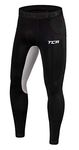 TCA Men's SuperThermal Compression Armour Base Layer Thermal Under Tights - Black/Cool Grey, L