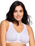 Glamorise Women's Plus-Size Complete Comfort Cotton T-Back Bra, White, 38G/H