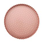 Wiltshire Rose Gold Round Quiche and Tart Pan, PFOA PTFE Free, Perforated Sheet Bakeware, Circular Pastry Mould with Removable Base, Non-Stick, 24x24x2.5cm