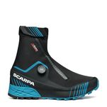 Scarpa Ribelle Run Kalibra G Water-Resistant Trail Shoes with Gaiter for Trail Running and Hiking, Black/Azure, 10 Women/9 Men