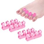 ZaxSota Pedicure Toe Separators, toe spacers for Nail Polish, Toenail Dividers to relieve orthopedic bunion, Repeatable Washable Toe Separators 2 Pairs
