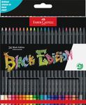 Faber-Castell Black Edition Colored Pencils - 24 Count, Black Wood and Super Soft Core Lead, Coloring Pencils for Adult Coloring Books, Art Colored Pencils