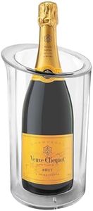 TenTen Labs Wine Chiller Bucket - Clear Champagne Cooler - Wine Bottle Chiller for Parties - Holds any 750ml Bottle - Perfect For Gifting