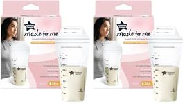 Tommee Tippee Closer to Nature Breast Milk Storage Bags, Pre-Sterilised Stand-Up Pouches, Secure Double Seal, Single Use, 350ml Capacity, Pack of 72