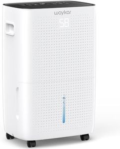 Waykar 150 Pint 7,000 Sq.Ft Dehumidifier for Basement & Home, Large Room, Smart Compressor Dehumidifier with Drain Hose & Tank for Commercial, 30%-80% Humidity Control, 92° Auto Swing, Auto Defrost.