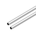 VictorsHome 6063 Aluminum Round Tube, 10mm OD 1mm Wall Thickness 300mm Length Metal Seamless Straight Tubing for DIY Crafts Model 2pcs