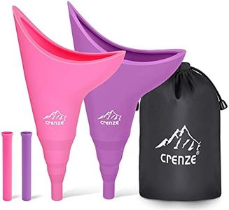 Rquite Female Urinals, Female Urination Device, Silicone Pee Funnel for Women, Portable Reusable Urine Cup for Camping, Hiking, Road Trip, Post Surgery, 2 Sets with Extension Tube & Drawstring Bag