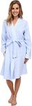 Carole Hochman Women's Short Robe - Blue - Large