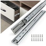 Soft Close Drawer Slides 22 Inch Heavy Duty Drawer Slides 1 Pair - Homdiy Full Extension Drawer Slides Ball Bearing Slides for Cabinets, 100 LB Capacity