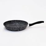 GLAXA 32cm Non Stick Forged Aluminium Frying Pan | Anti Scratch and Anti Stain Marble Ceramic Coated pan for Egg, Omelette, Pancake | Stir Frying saucepans Suitable for All Types of Hobs