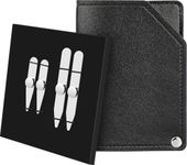 AOLVO Stainless Steel Collar Stiffeners with 6 Magnets, Magnetic Collar Stays Metal Shirt Collar Stiffeners for Men, 2 Sizes in a Gift Box(2PACK)