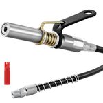 VEVOR Grease Gun Coupler, 10000 PSI High Pressure, 6-Jaw Locking, Quick Release Grease Gun Tip with Hose/Zerk Fittings Cleaner, Compatible with All Grease Guns 1/8" NPT Grease Fittings for Automobiles