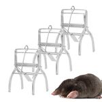 REPELEM Claw Mole Trap Reusable Mole Traps, Rust-Free Garden Protection Humane Vole & Mole Killer, Powerful Mole Deterrent | Large, Pack of 3