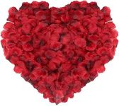 Naler 2000pcs Red Rose Petals, Flowers Valentines Day Gifts for Her, Wedding Party, Home, Hotel, Bath Room, Bedroom, Baby Shower, Bed, Table Decor