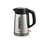 Bosch DesignLine Plus TWK4P440GB Stainless Steel Cordless Kettle, 1.7 Litres,3000 W - Stainless Steel