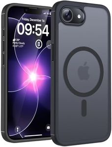 TOCOL for 17e Case, Built-in Magnetic Ring, Drop Protection, Translucent Matte Phone Case for 17 e 6.1 inch (Black)