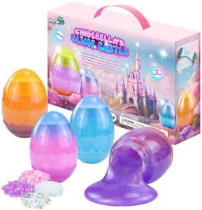 WATERELF Eggs Slime Making Kit Stocking Stuffers for Kids - Slime Kit Toys with Mix ins, Reusable & Safe DIY Craft Set for Birthday Gifts Ages 5-12-Orange, Purple, Blue, Pink
