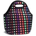 Neoprene Lunch Bags Thermal Insulated Lunch Tote Bag Reusable Washable Neoprene Picnic Bag for Women Men