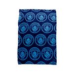 Manchester City FC Character World Official Fleece Throw Blanket | Super Soft, Football Crest Design | Warm Super Soft Feel Blue Throw | Perfect for Home, Bedroom, Sleepovers & Camping