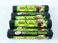 Tidyz 200 x Extra Large Super Strong Doggy bags (4 x 50),Black