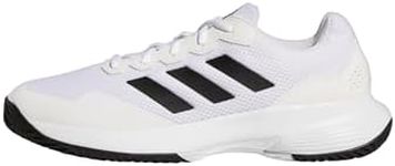 Adidas Mens Gamecourt 2 Tennis Shoe, White/Black/White, 8.5 US