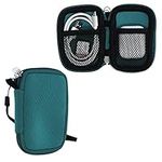 kwmobile Neoprene Case Compatible with in-ear Headphones - Case with Zip - Petrol